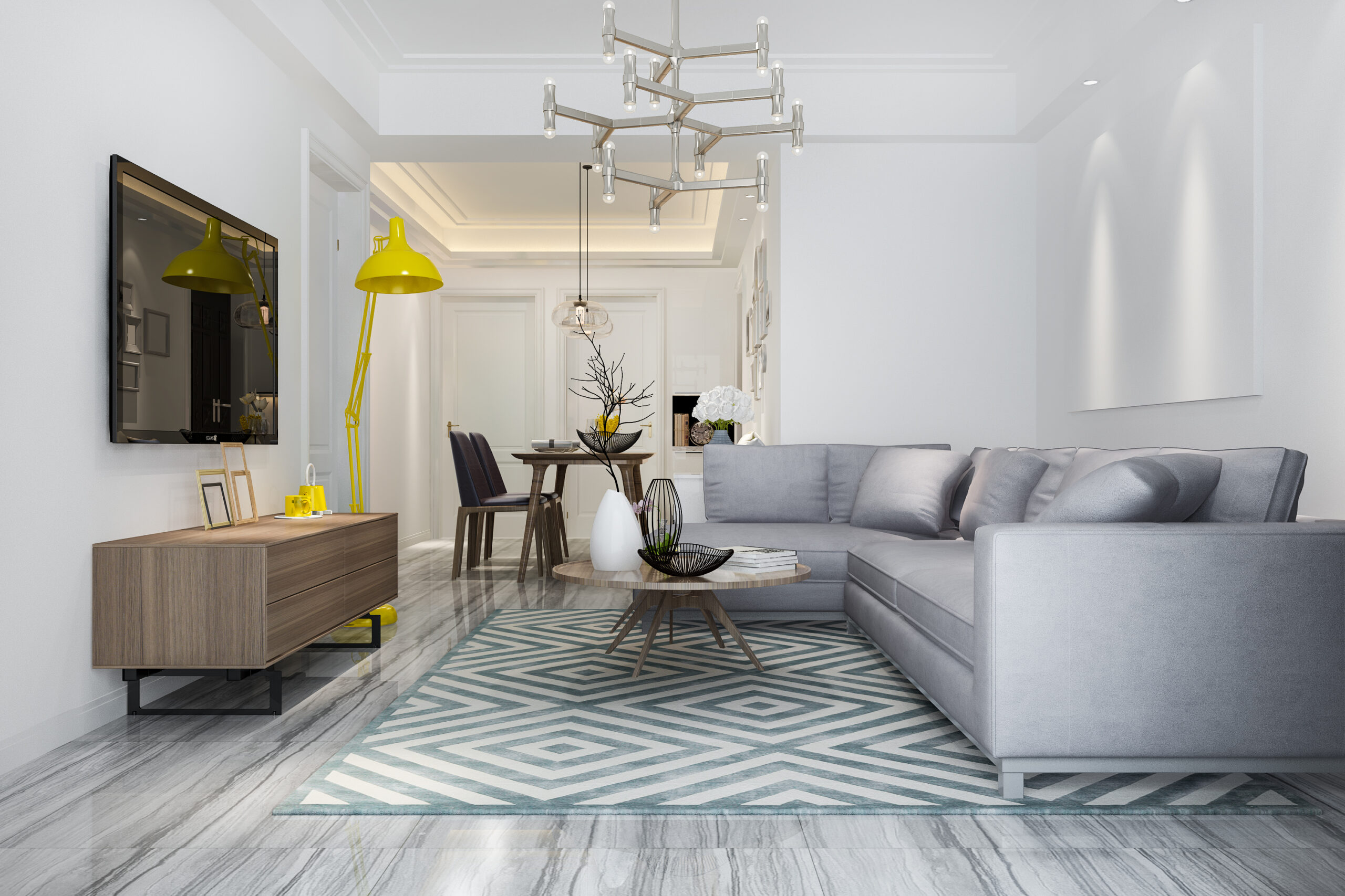 3d-rendering-modern-dining-room-living-room-with-luxury-decor-yellow-lamp Loft Conversion