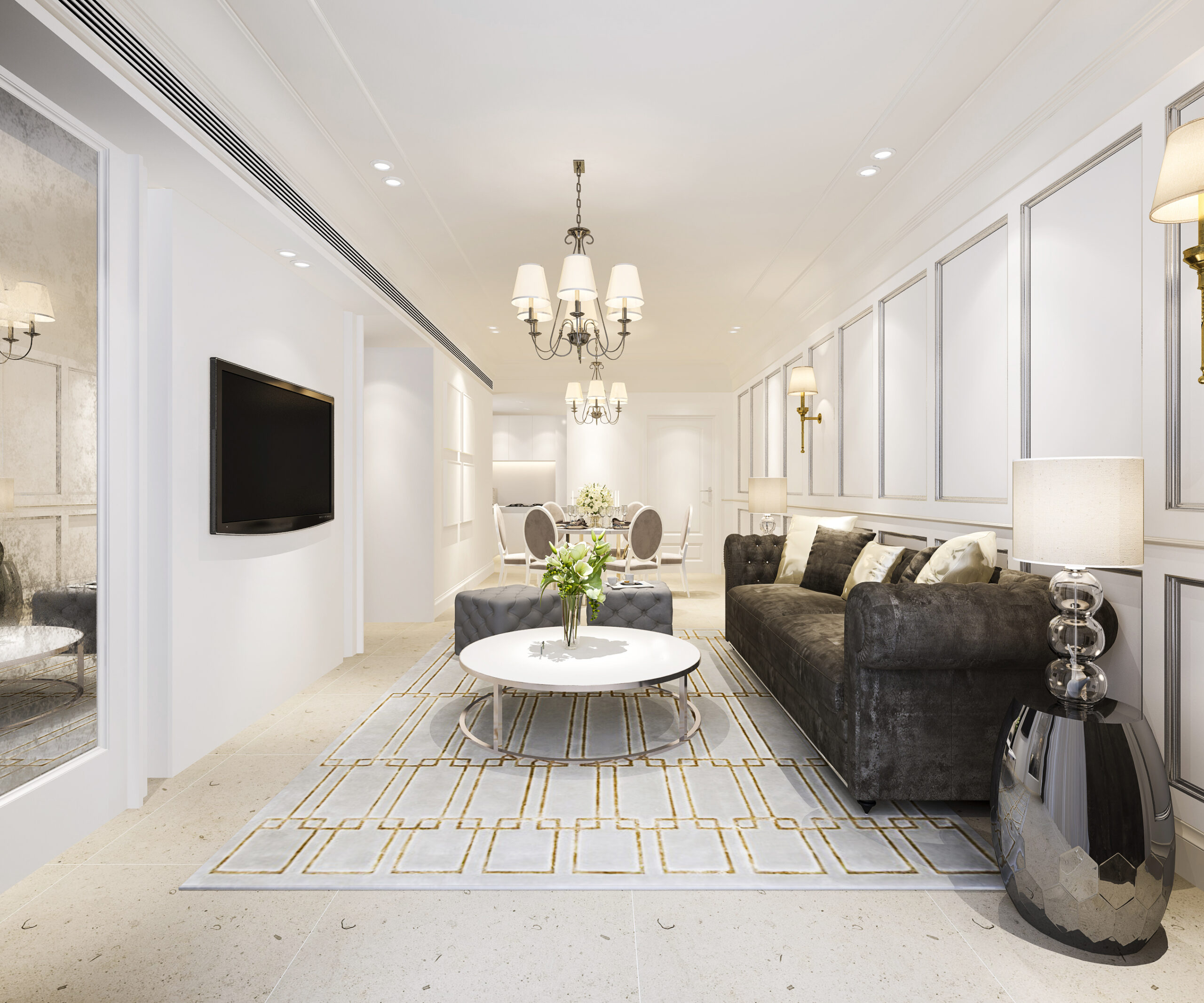 modern-dining-room-living-room-with-luxury-decor Loft Conversion